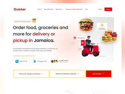 Food delivery landing page designthatconverts figma fooddeliveryapp foodtech creativedesign freelancedesigner landingpagedesign mobileappdesign ui uidesign uiuxinspiration uxdesign