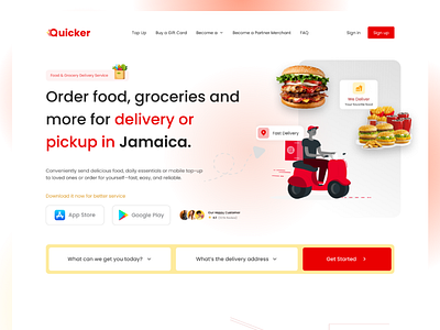 Food delivery landing page designthatconverts figma fooddeliveryapp foodtech creativedesign freelancedesigner landingpagedesign mobileappdesign ui uidesign uiuxinspiration uxdesign