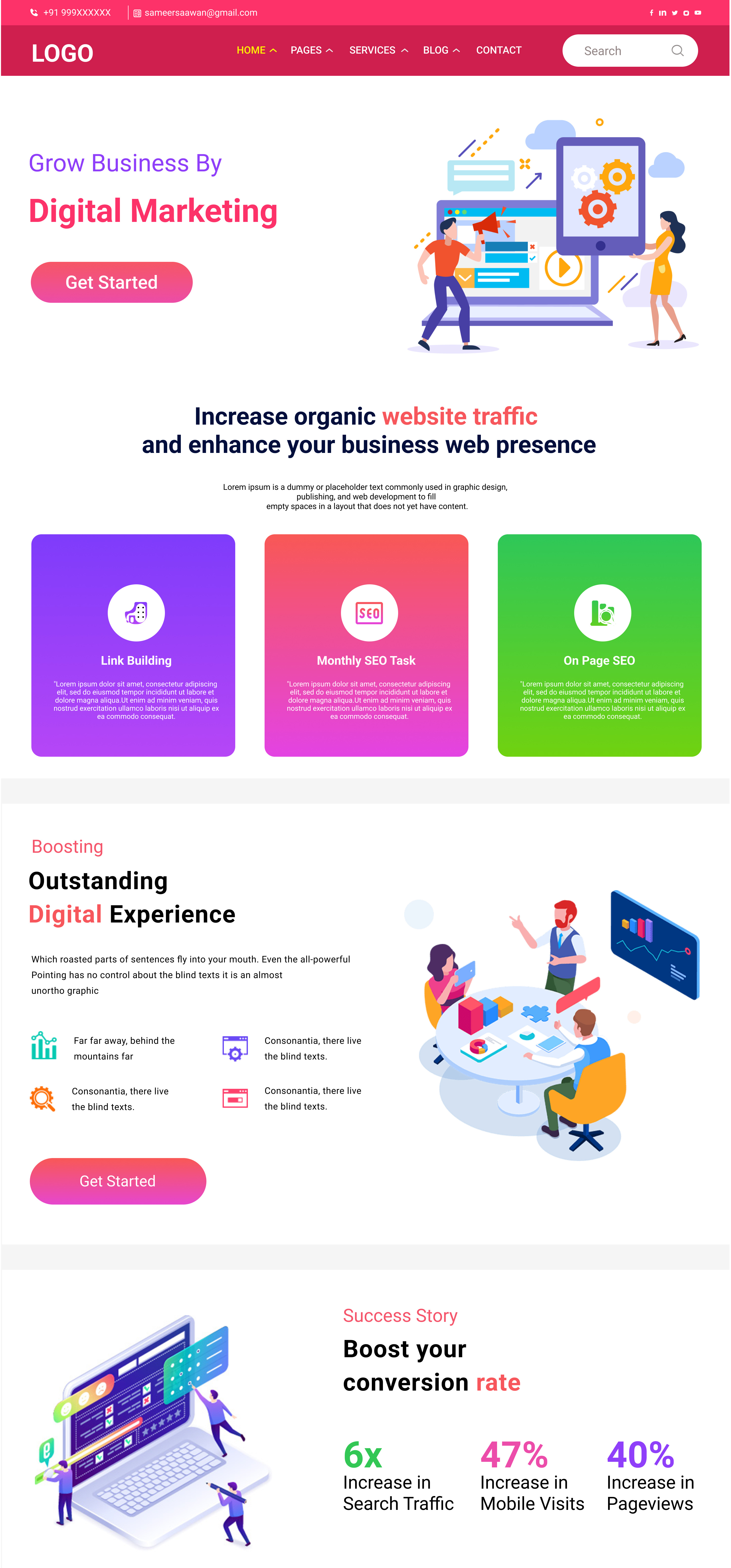 UI Disign - Digital Marketing Landing Page Design design homepage landing page landingpage