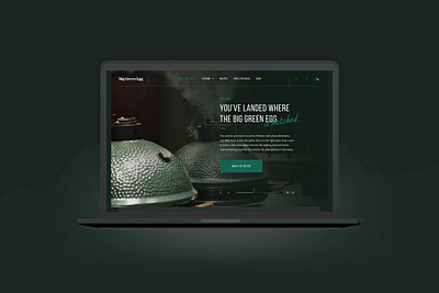 Big Green Egg barbecue bbq big green egg ecommerce green hero landing page shopify ui ux