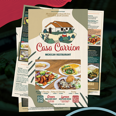 Food Menu Design - Casa Carrion 2025 design graphic design graphics restaurant