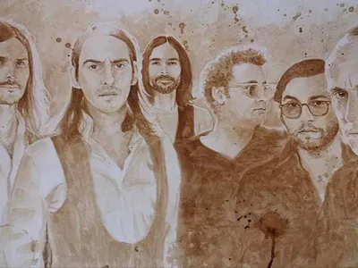 The Newno2 - Coffee Painting band coffee group music painting portrait realism sepia