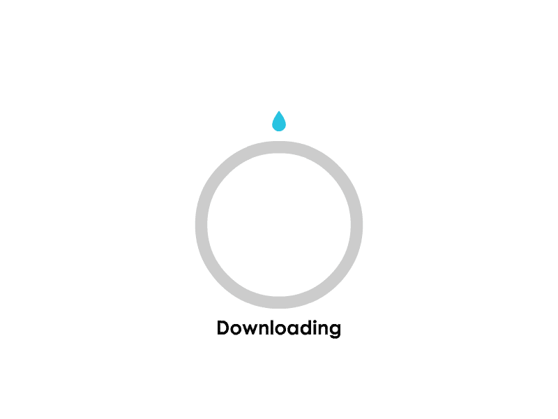 Drop animation animation download interaction design loading progress progressbar ui ux user interface