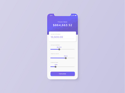 Daily UI #004 004 calculation calculator daily ui daily ui 004 finance mobile user interface