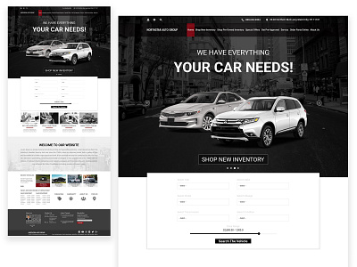 Redesign- Northstar KIA & Mitsubishi Car dealer website clean ui dark color ui design dribbble landing page design landing page ui shot ui uidesign ux web web ui design webdesign website