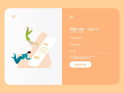 Sign up color dailyui dailyui 001 design human illustration typography ui ux vector