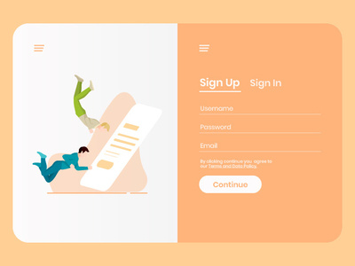 Sign up color dailyui dailyui 001 design human illustration typography ui ux vector