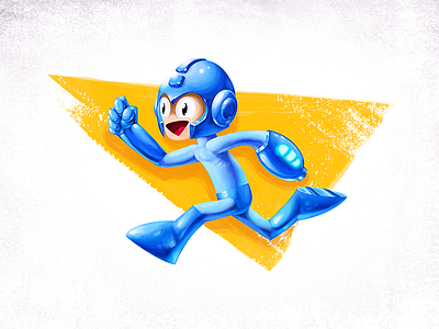 Blue Bomber character illustration megaman