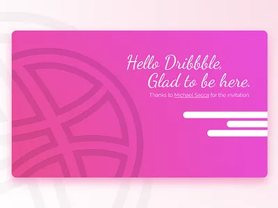 Hello Dribbble debut design georgev illustration