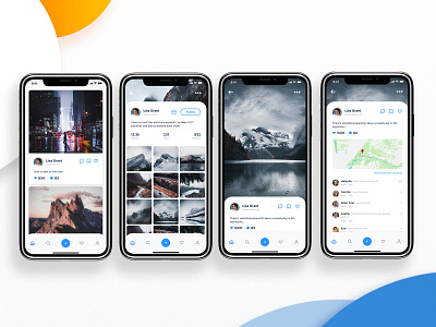 Photo Sharing App app design mobile ui