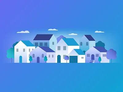 House Illustration adobe illustrator flat geometric gradient house illustration real estate residential vector vector artwork