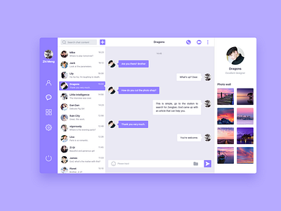 Chat interface ui ux web