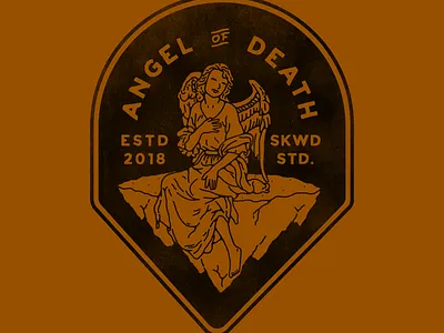 angel of death badge design illustrator logo vektor vintagedesign