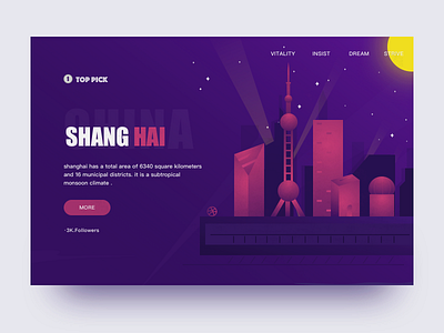 ShangHai-Illustrator 2.5d design hello dribbble illustration sketch ux vector illustration 插画 渐变