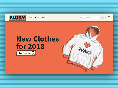 Flush Home Page apparel apparel design brand branding design graphic graphic design logo logo design typography web webdesign