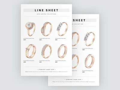 Elegant Line Sheet Layout a4 ads advertising catalogs clean creative editable elegant line sheet marketing minimal modern multipurpose portfolio poster printable product catalog professional simple templates