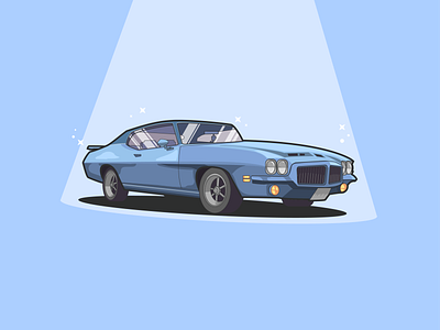 Vintage Car flat illustration vector art