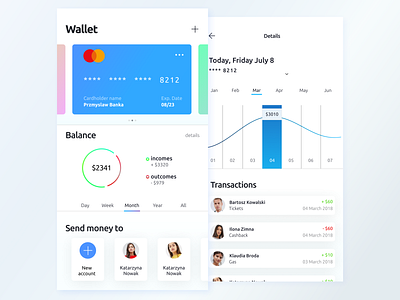 Wallet design mobile ui wallet wallet app white