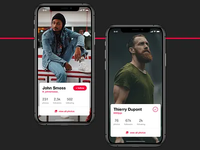 Daily UI #006 - User Profil daily ui daily ui 006 design dribbble follow iphone xs photo ui ui design unsplash user interface user profile