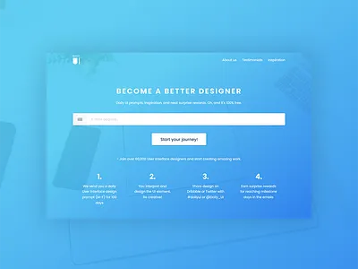 Daily UI Challenge #100 - Redesign Daily UI Landing Page 100 100 daily ui app appdesign challenge dailyui design graphic design html journey landing page redesign ui uidesign uiux ux web webdesign webpage website