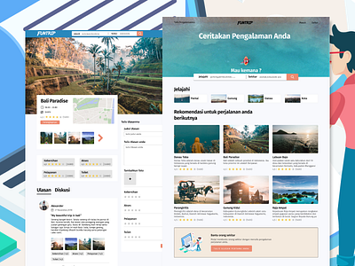 Funtrip - Exploration landing page travel uid