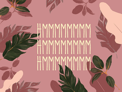 A potential sketchbook cover! illustration leaves pastel photoshop pink