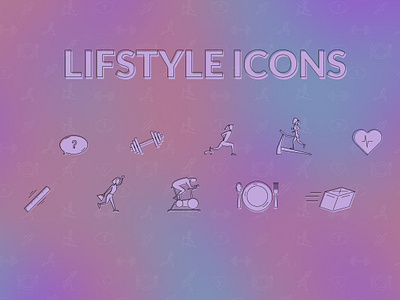 Iconset adobe illustrator cardio design exercise health icons design icons pack icons set illustraor lifestyle line icon line icons screendesign ui deisgn uid vector web desgin