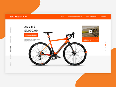 Bike Product Page app application bike bike ride design landing landing page product product page redesign ux ux design