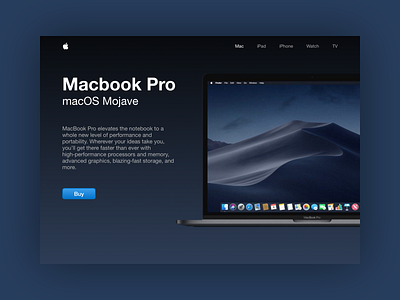 Daily UI 3# - Landing page apple apple product dailyui design home page landing page macbook pro ui ux web