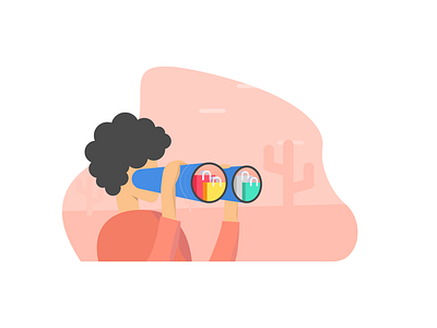 Shopping binocular afro design illustration ui ui ux uid