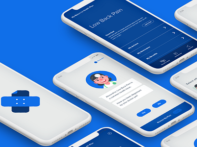 jsnair healthcare chat-bot chat bot flat design health app mobile ux ui design