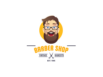 Daily Logo #13 - Bob The Barber barber logo barbershop branding challenge character dailylogo dailylogochallenge day13 illustration logo photoshop