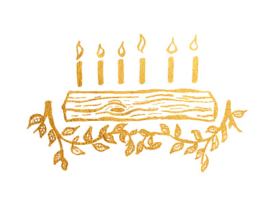 Advent // Week 1 advent candles christmas church god gold illustration yule log