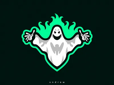Ghost branding design esport ghost illustration logo mascot vector xndrew