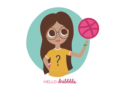 Hello Dribbble! charachter design design illustration vector