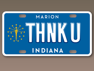 license to thank you indiana license plate thank you thanks vector
