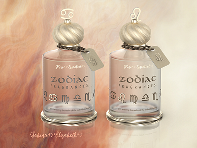 Zodiac parfume 3d art 3d bottle 3d mockup 3d model 3dmodeling accesories bathroom branding cosmetic packaging cosmetics design handdrawn illustration label design label mockup logo package mockup packagedesign typography vector