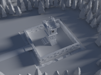 Medieval castle blender blender3d cartoon castle enviroment forest illustration low poly medieval medieval castle minimalism