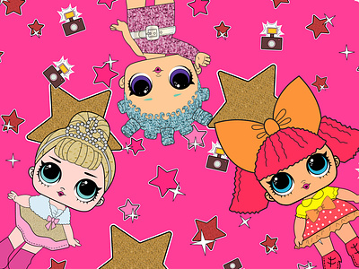 I am cute girly background design flat illustration vector wallpaper