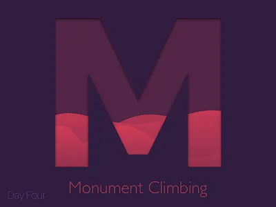 Monument Climbing - Daily Logo Challenge Day Four dailylogochallange logo m