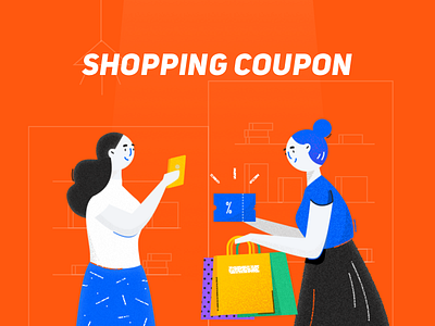 shopping coupon design illustration