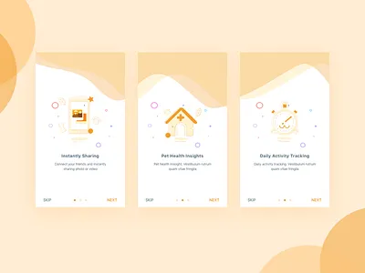 Pet App Onboarding Screen app illusstration onboarding ui pet app ui