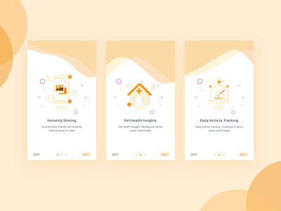 Pet App Onboarding Screen app illusstration onboarding ui pet app ui