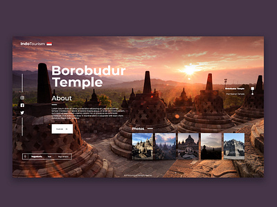 Indo Tourism - Travel App landing page minimal travel ui ui ux design web web design