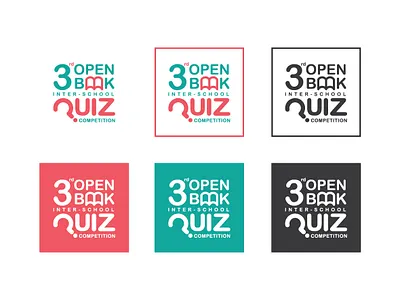 Upcoming Quiz Competition book branding competition cool logo quiz red school soft