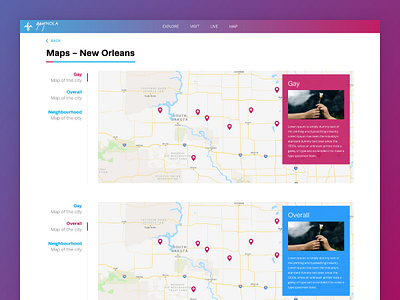 LGBT - Explore - Near By adobe xd design explore society home page landing page landing page design ui