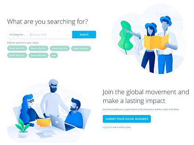 Landing Illustration illustration landing page search tag ui pack uxdesign