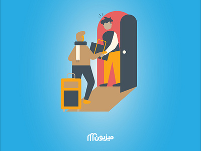 illustration mizboon.com app branding design flat hospitality icon illustration minimal mizboon ui ux vector web website مهمان نوازی