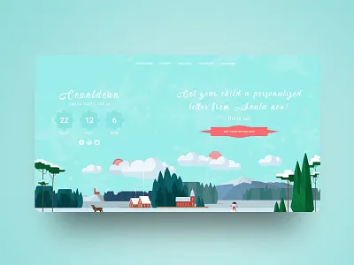 CHRISTMAS COUNTDOWN DESIGN - 2018 animation christmas christmas card design flat graphic art hollidays illustration logo minimal modern simple ui ux web webdesign website website banner website concept website creator