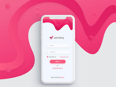 Daily ui 01. Sign in Sendsay daily ui redesign sandsay ui web